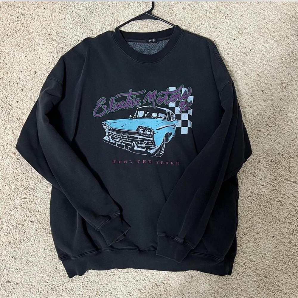 Brandy Melville/ John Galt electric motors oversized sweatshirt